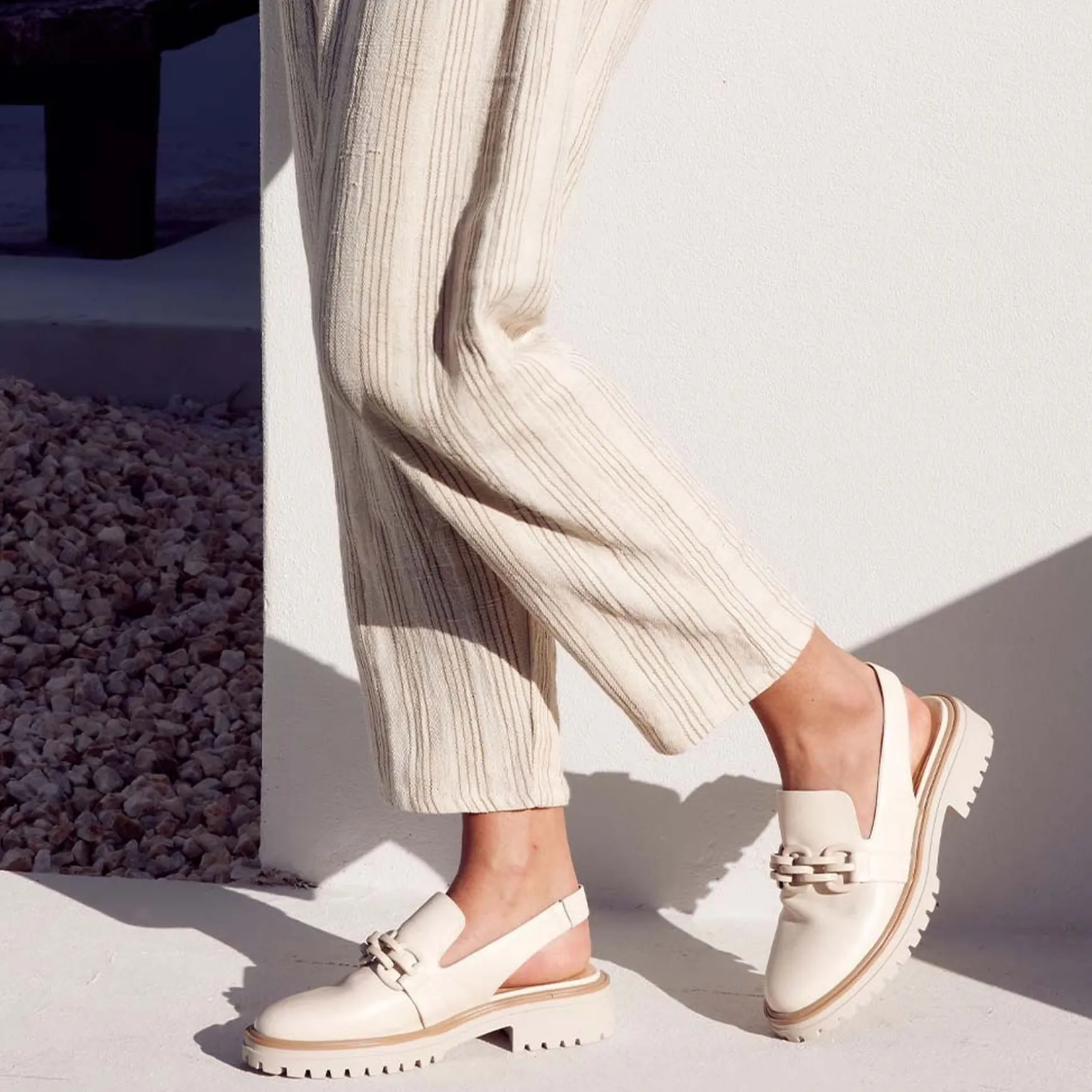 ANI SLING-BACK LOAFER LEATHER>EOS Footwear Best