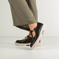 ANJA T-BAR LOAFERS LEATHER>EOS Footwear Clearance