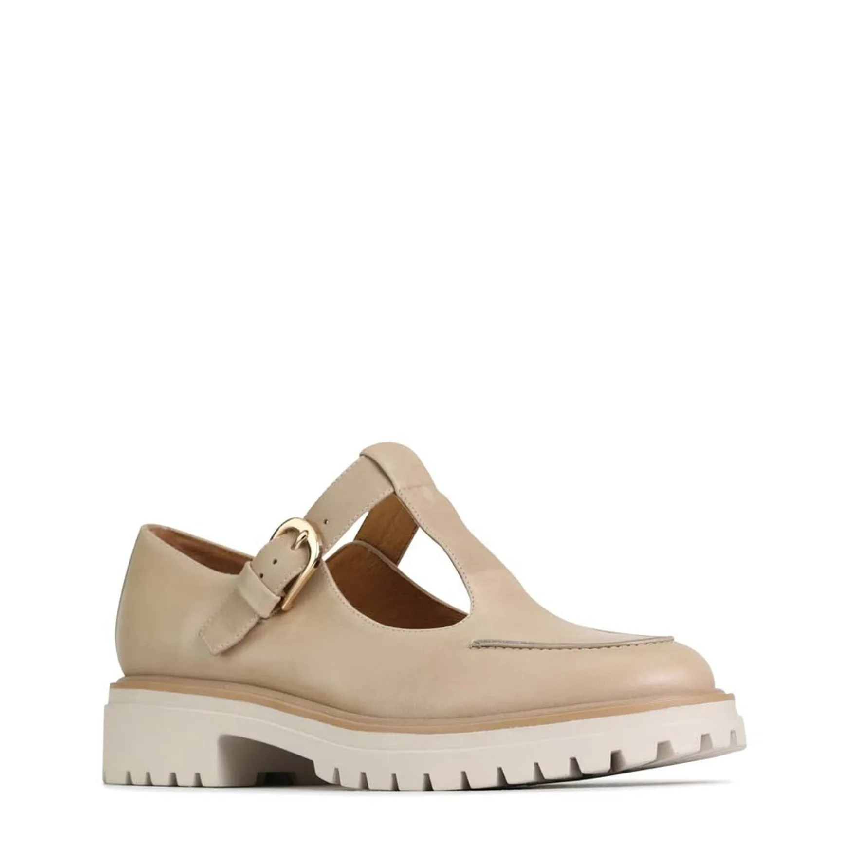 ANJA T-BAR LOAFERS LEATHER>EOS Footwear Clearance
