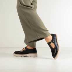 ANJA T-BAR LOAFERS LEATHER><noscript><img width=