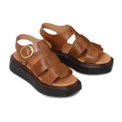 CARENA GLADIATOR LEATHER SANDALS><noscript><img width=