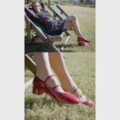 CESSIE LEATHER MARY JANE HEELS><noscript><img width=