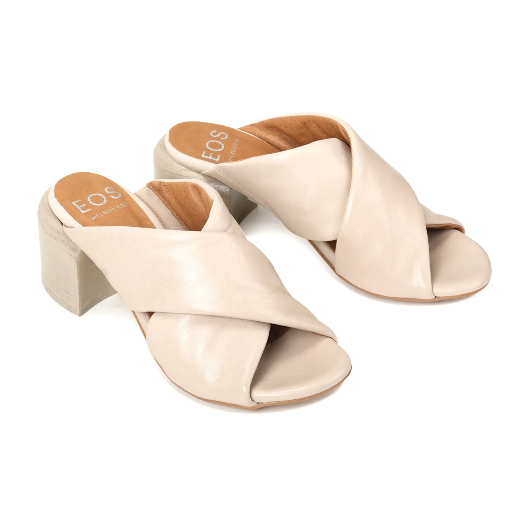 CHARA BLOCK HEEL SANDAL LEATHER>EOS Footwear Cheap