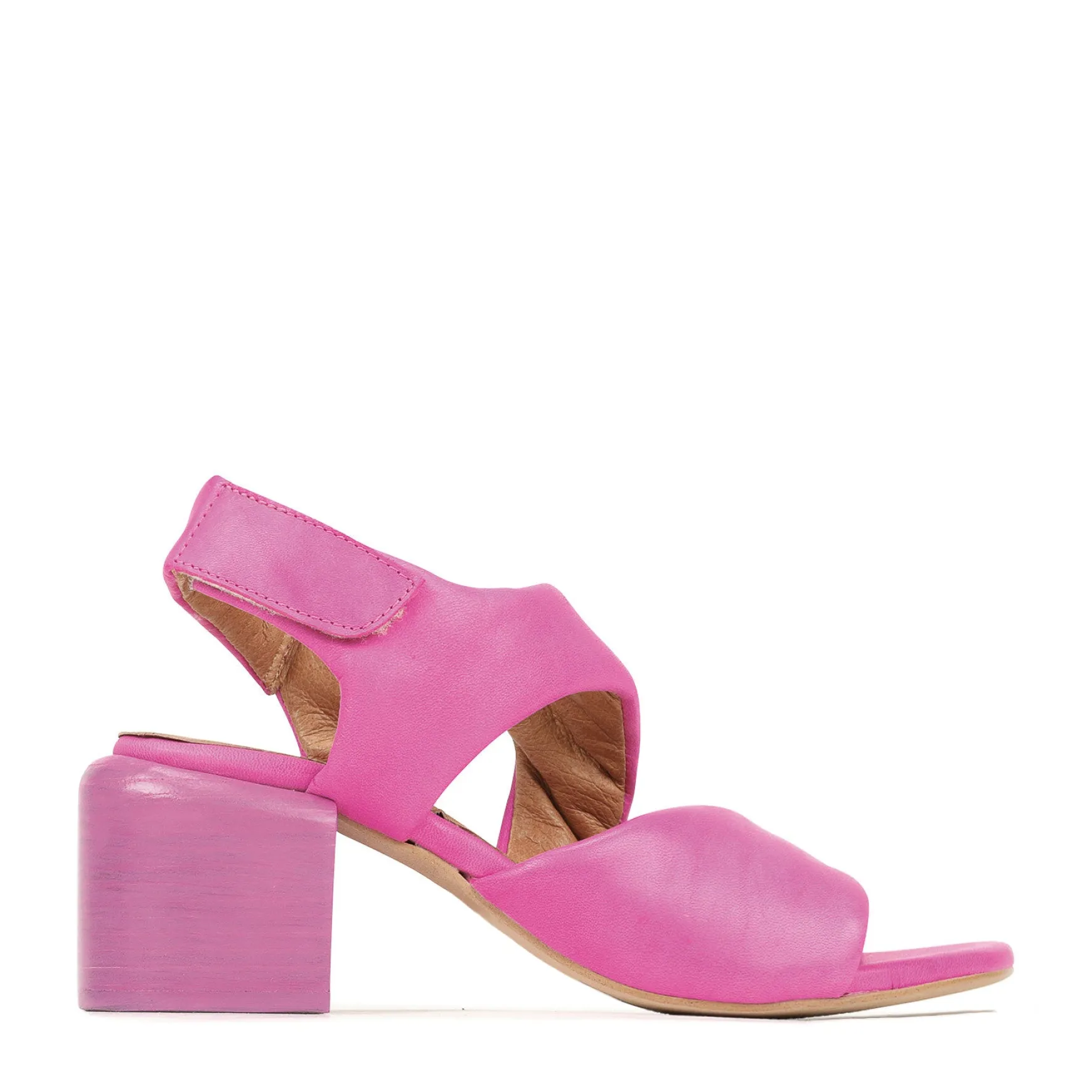 CHARBEL LEATHER BLOCK HEEL SANDALS>EOS Footwear Shop