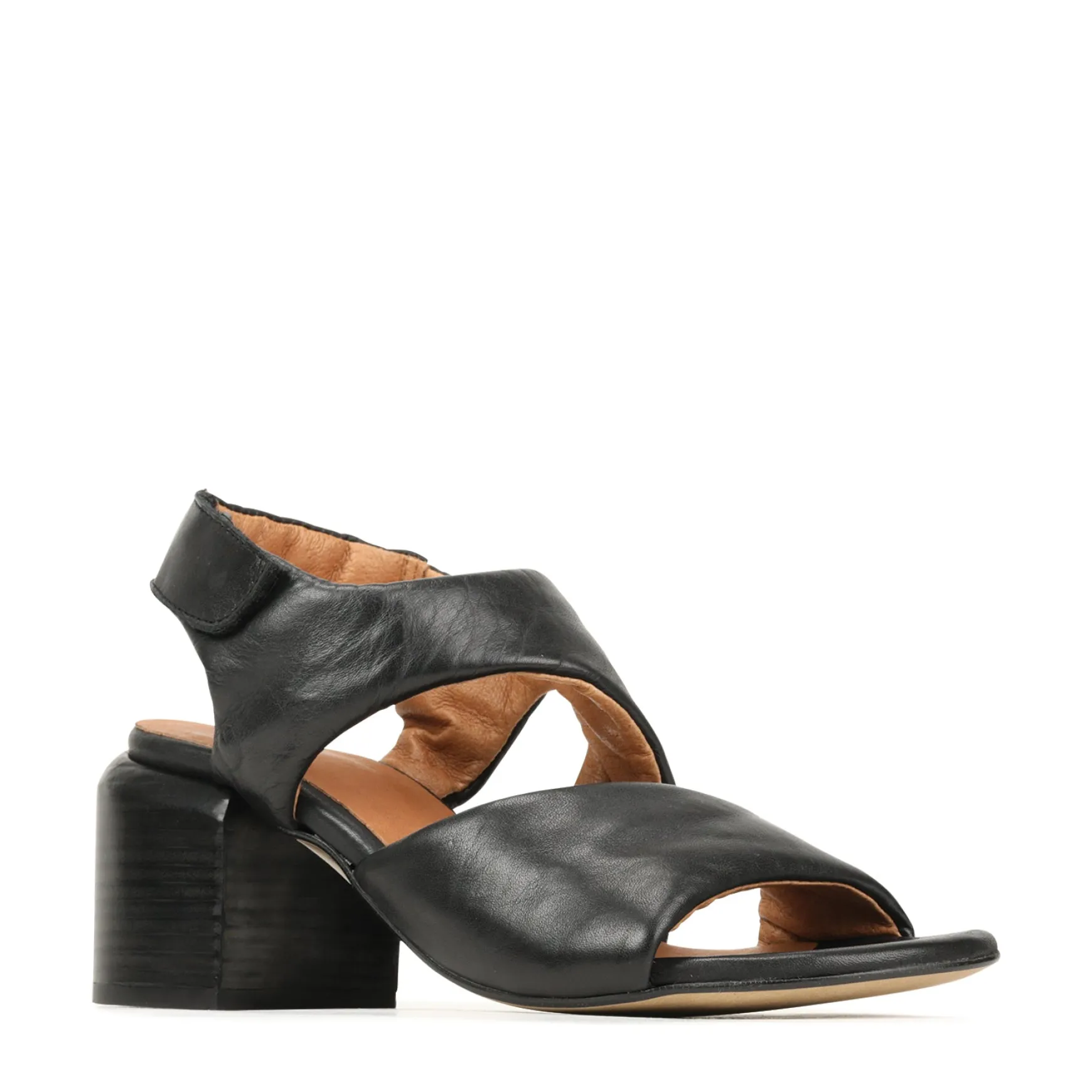 CHARBEL LEATHER BLOCK HEEL SANDALS>EOS Footwear Shop