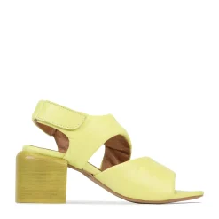 CHARBEL LEATHER BLOCK HEEL SANDALS><noscript><img width=