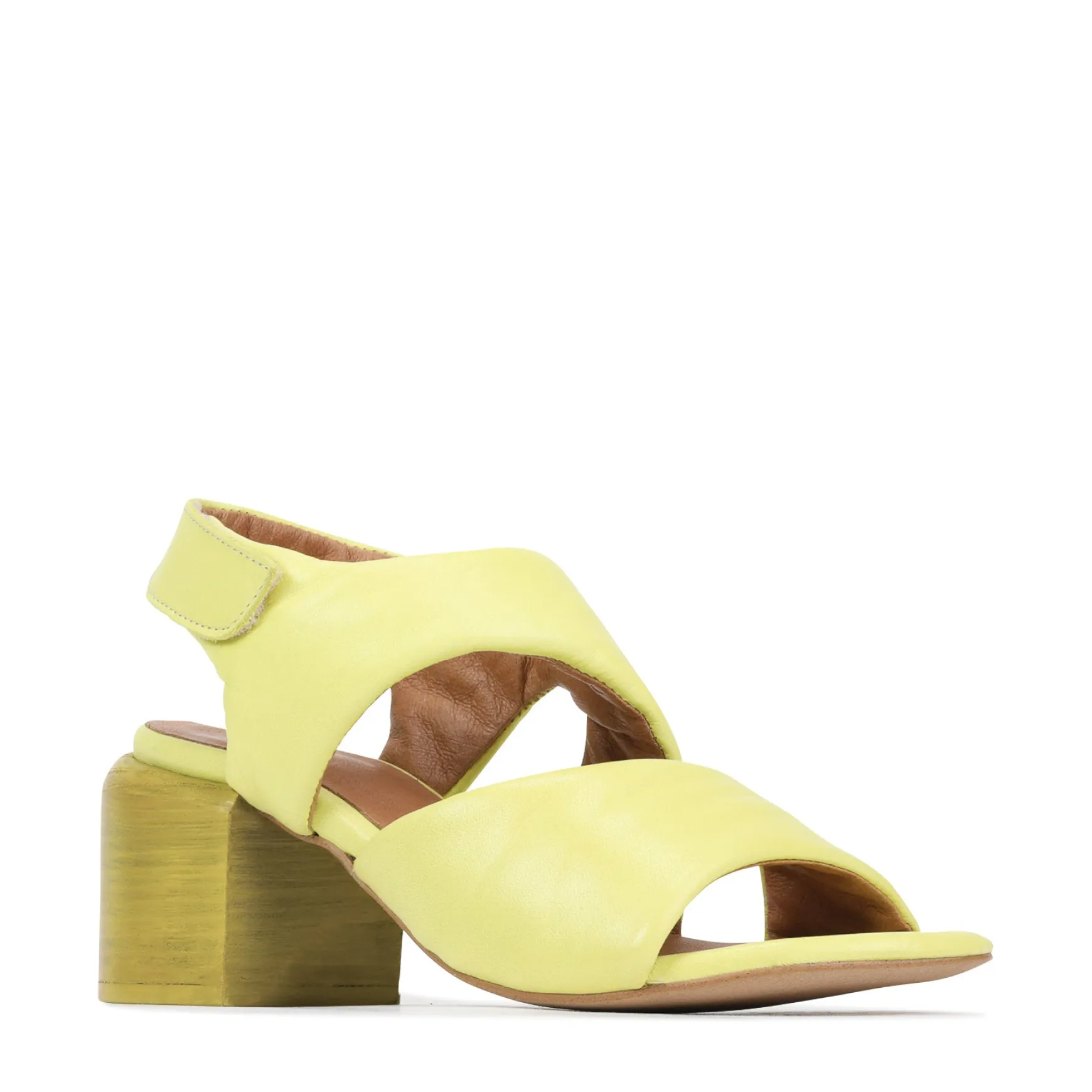 CHARBEL LEATHER BLOCK HEEL SANDALS>EOS Footwear Shop