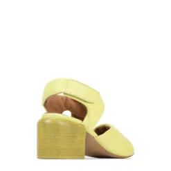 CHARBEL LEATHER BLOCK HEEL SANDALS><noscript><img width=