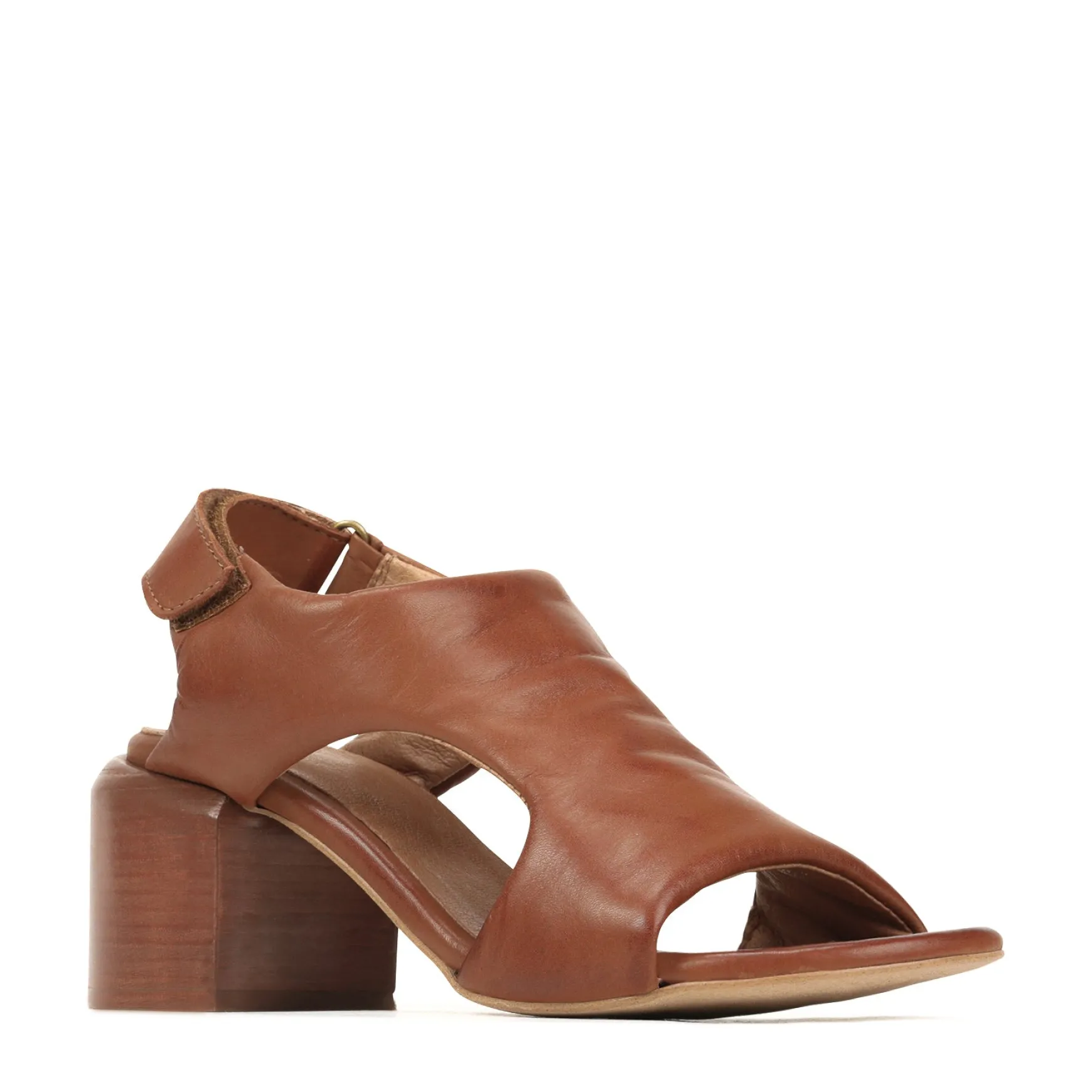 CHARICE LEATHER BLOCK HEEL SANDALS>EOS Footwear Cheap