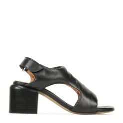 CHARICE LEATHER BLOCK HEEL SANDALS><noscript><img width=