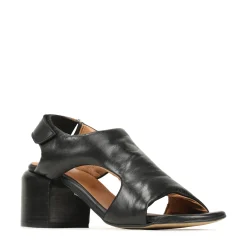 CHARICE LEATHER BLOCK HEEL SANDALS><noscript><img width=