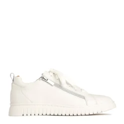 CLARAH DOUBLE ZIPPER SNEAKER LEATHER>EOS Footwear Outlet