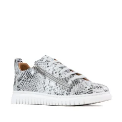 CLARAH DOUBLE ZIPPER SNEAKER LEATHER><noscript><img width=