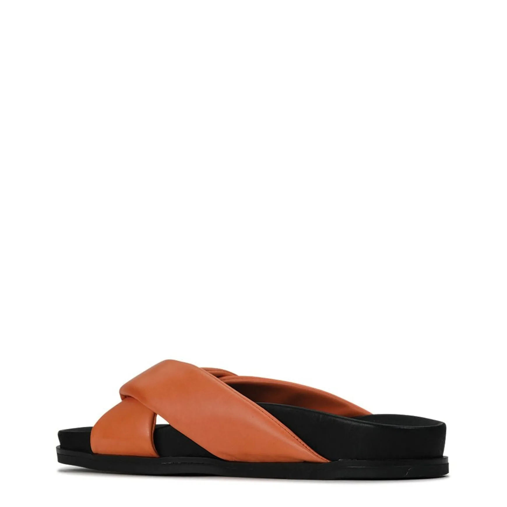 CROSS LEATHER SLIDE SANDALS>EOS Footwear Hot
