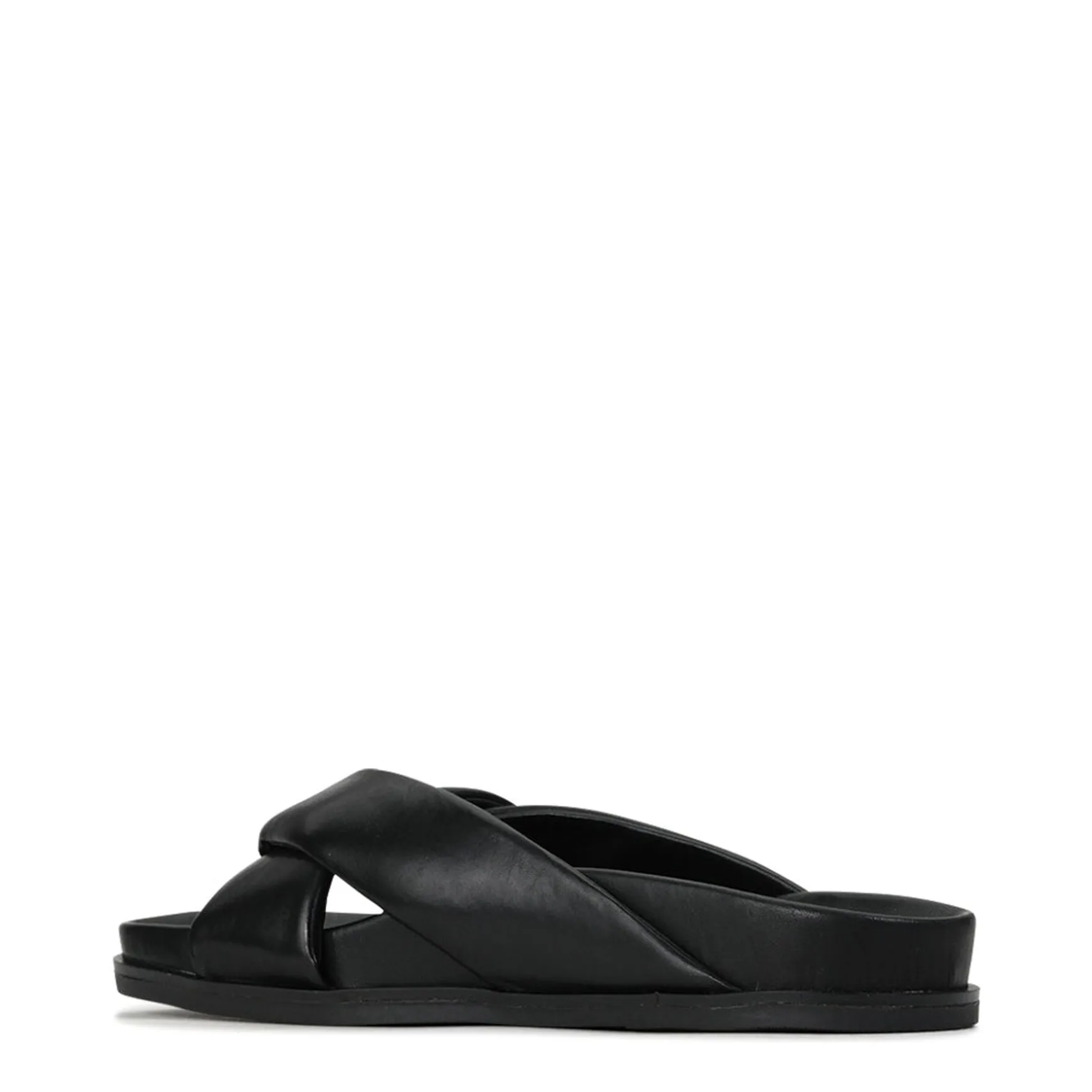 CROSS LEATHER SLIDE SANDALS>EOS Footwear Hot