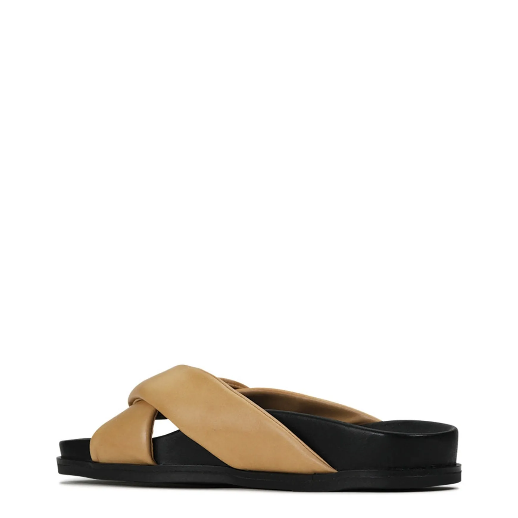 CROSS LEATHER SLIDE SANDALS>EOS Footwear Hot