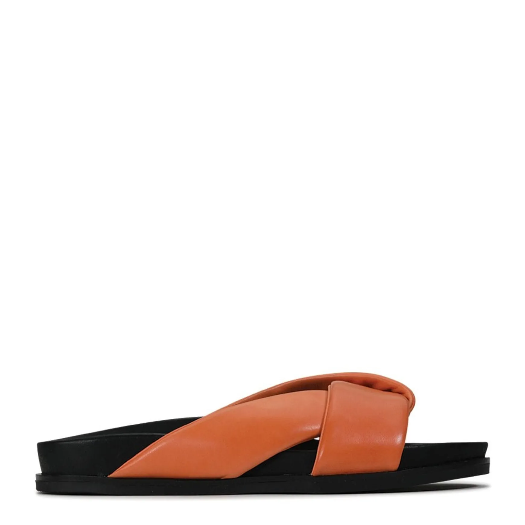 CROSS LEATHER SLIDE SANDALS>EOS Footwear Hot