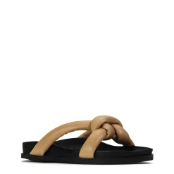 CROSSED SLIDE SANDALS><noscript><img width=