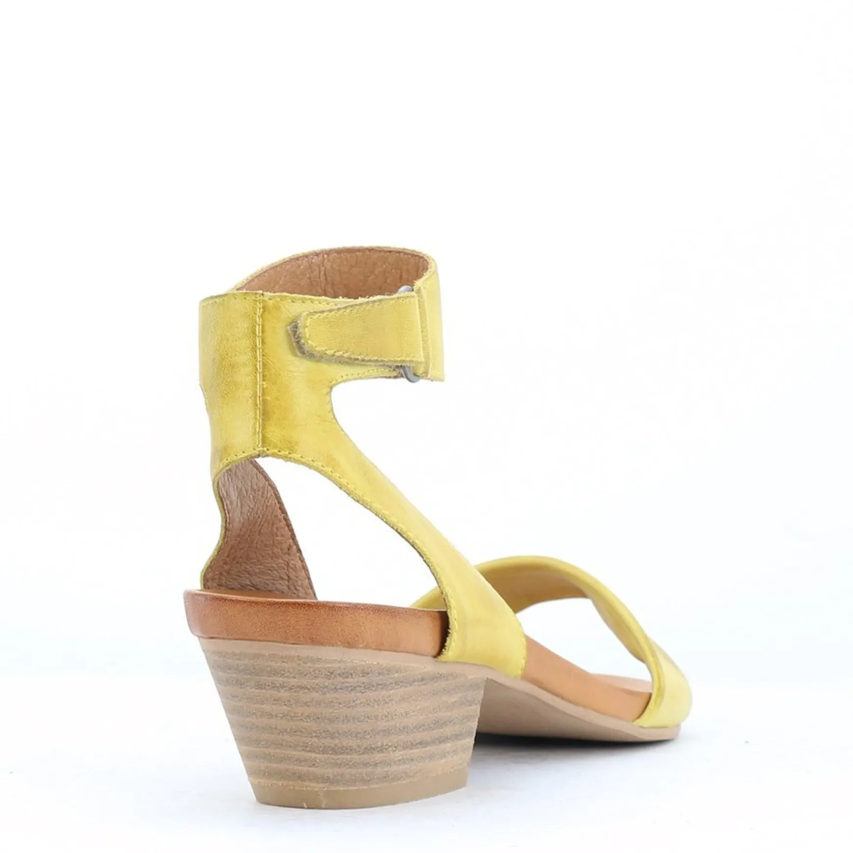 CUBO WOODEN STACK HEEL SANDALS LEATHER>EOS Footwear Store