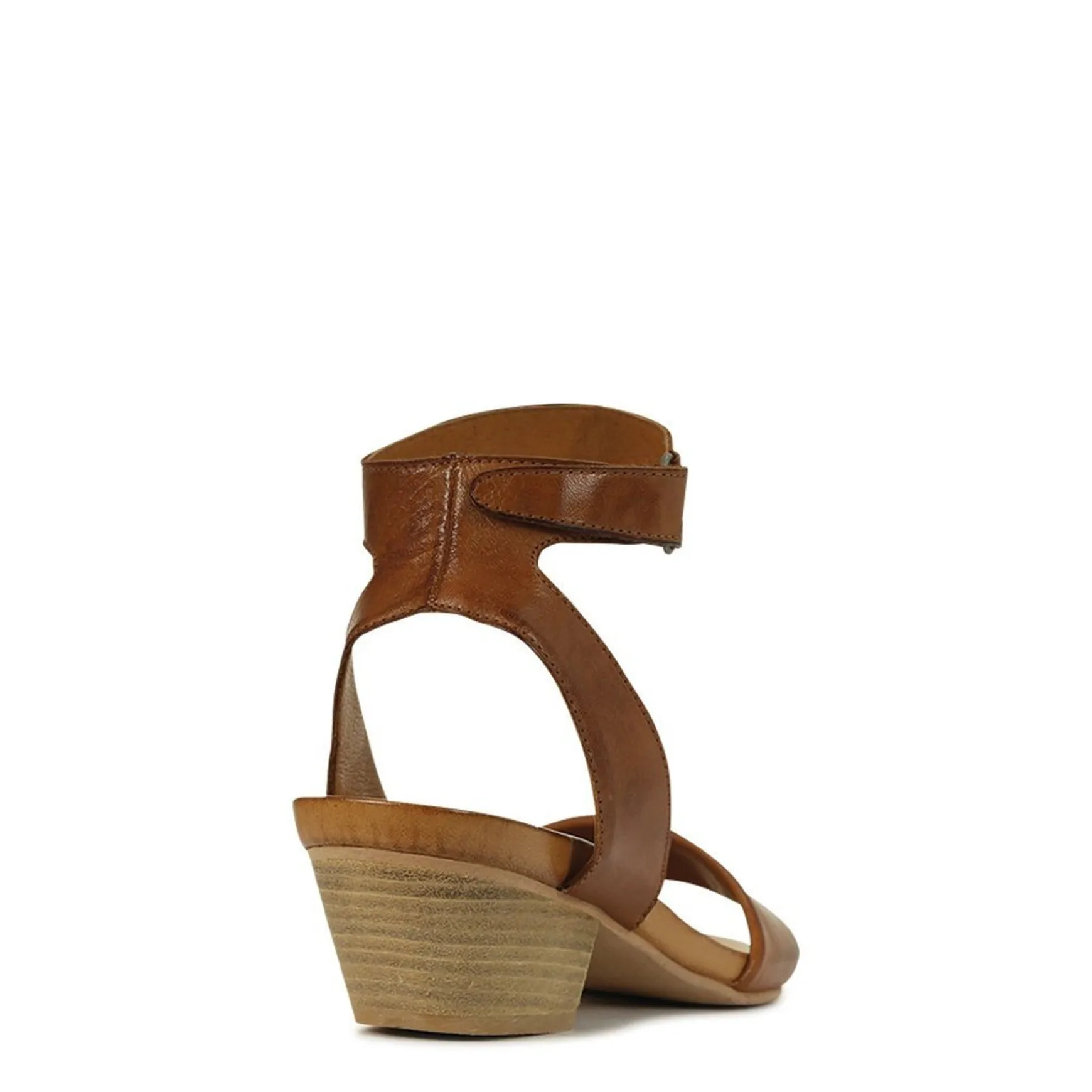 CUBO WOODEN STACK HEEL SANDALS LEATHER>EOS Footwear Store