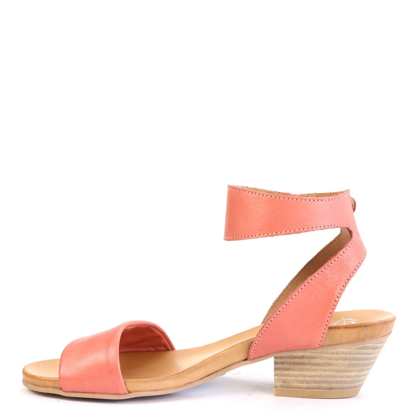 CUBO WOODEN STACK HEEL SANDALS LEATHER>EOS Footwear Store