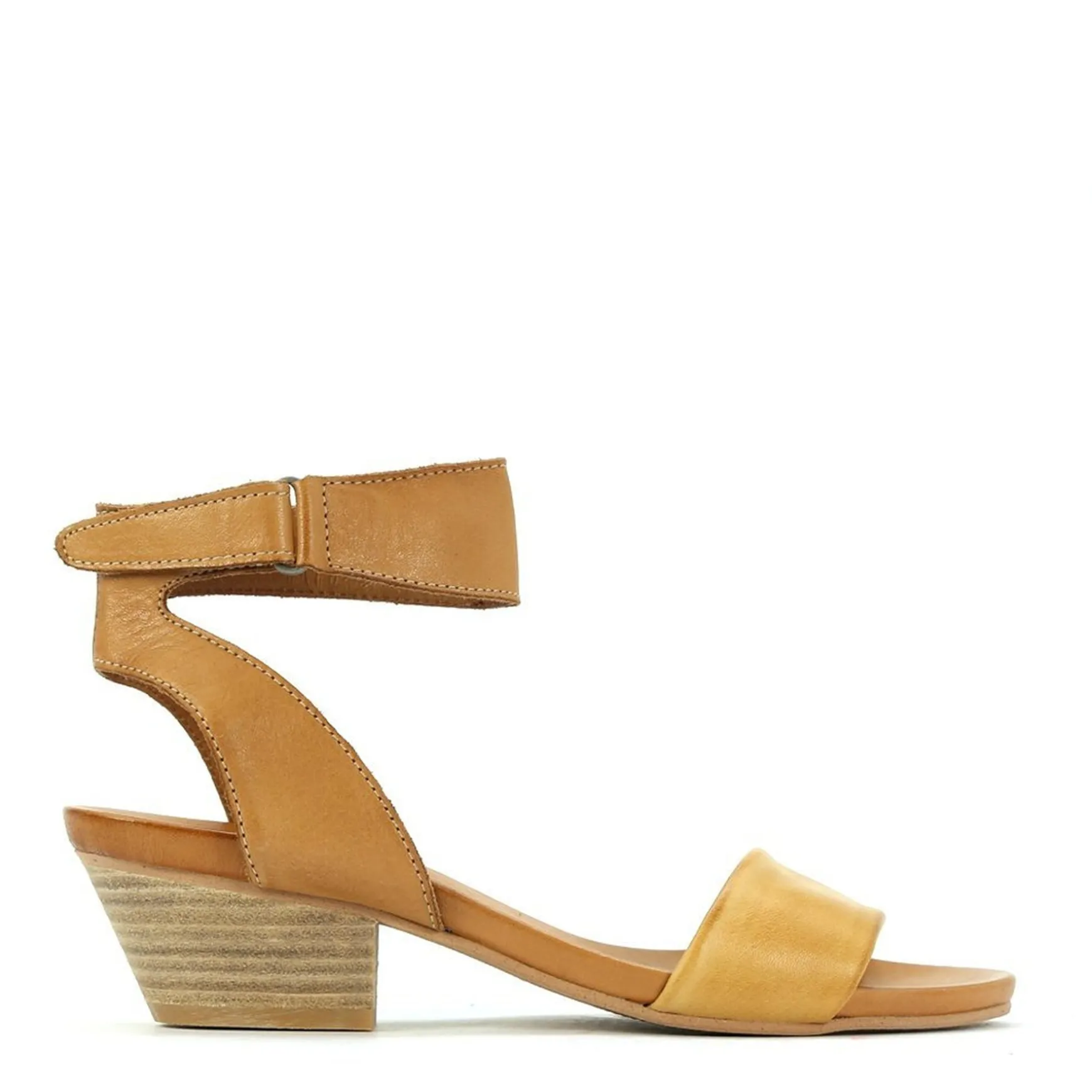 CUBO WOODEN STACK HEEL SANDALS LEATHER>EOS Footwear Store