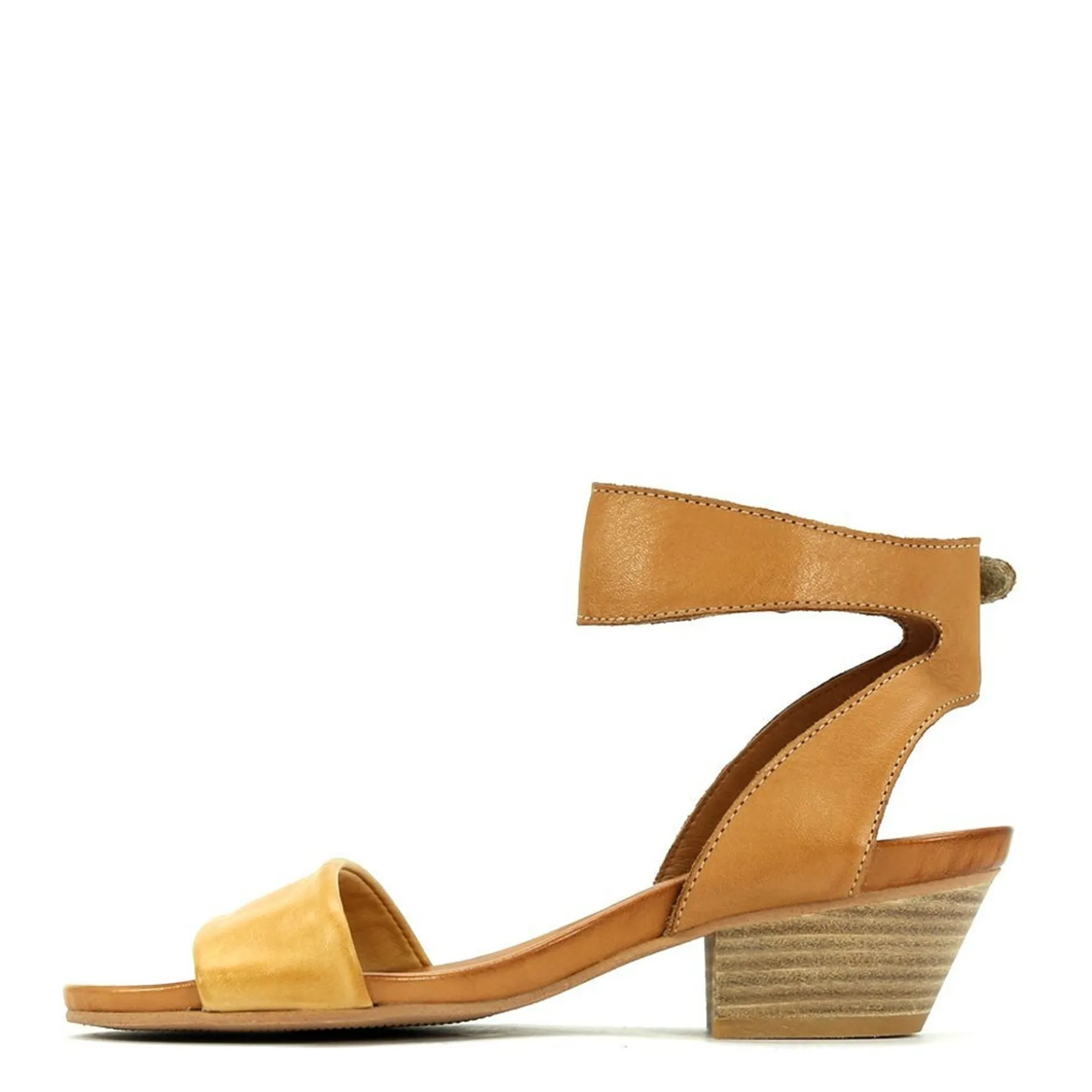 CUBO WOODEN STACK HEEL SANDALS LEATHER>EOS Footwear Store
