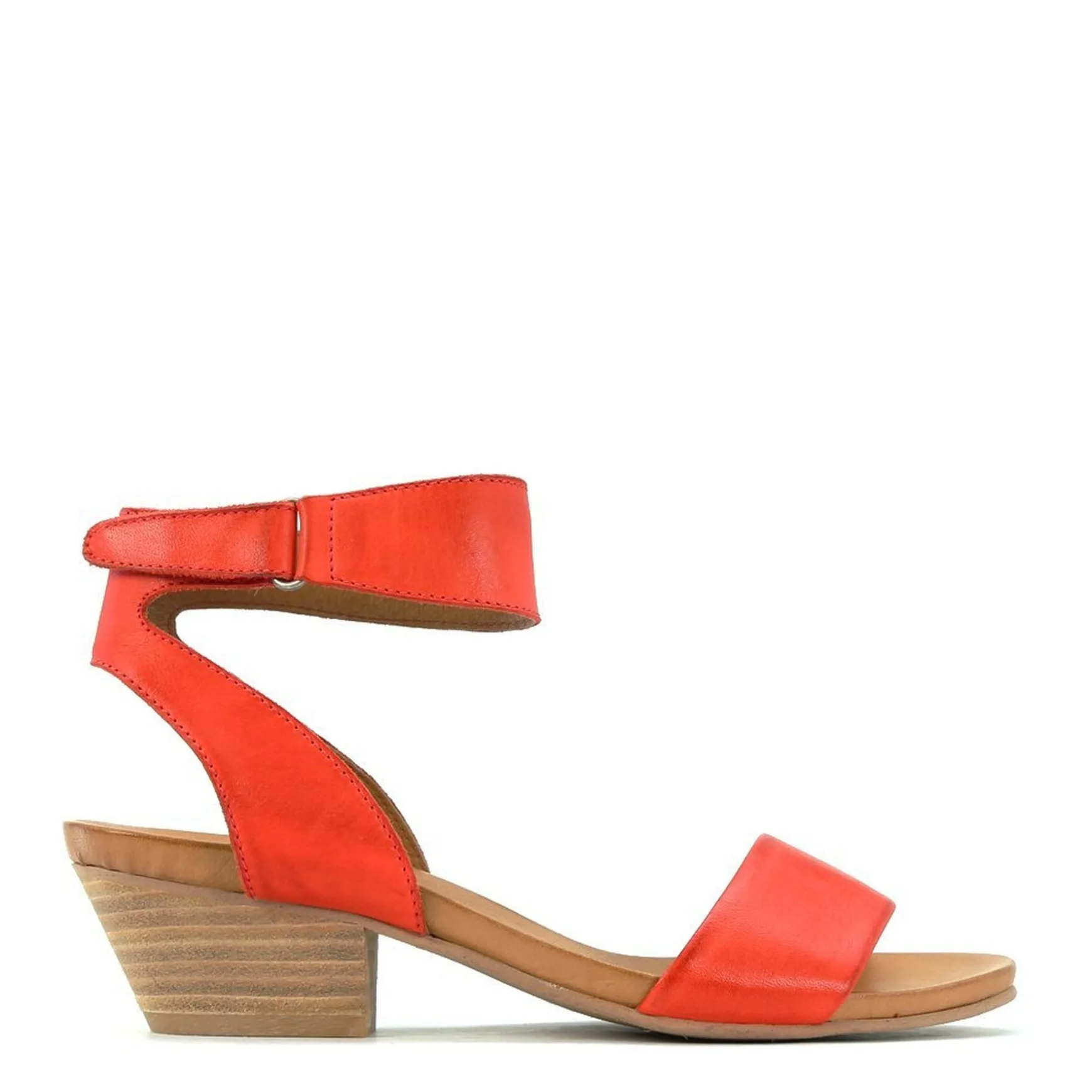 CUBO WOODEN STACK HEEL SANDALS LEATHER>EOS Footwear Store