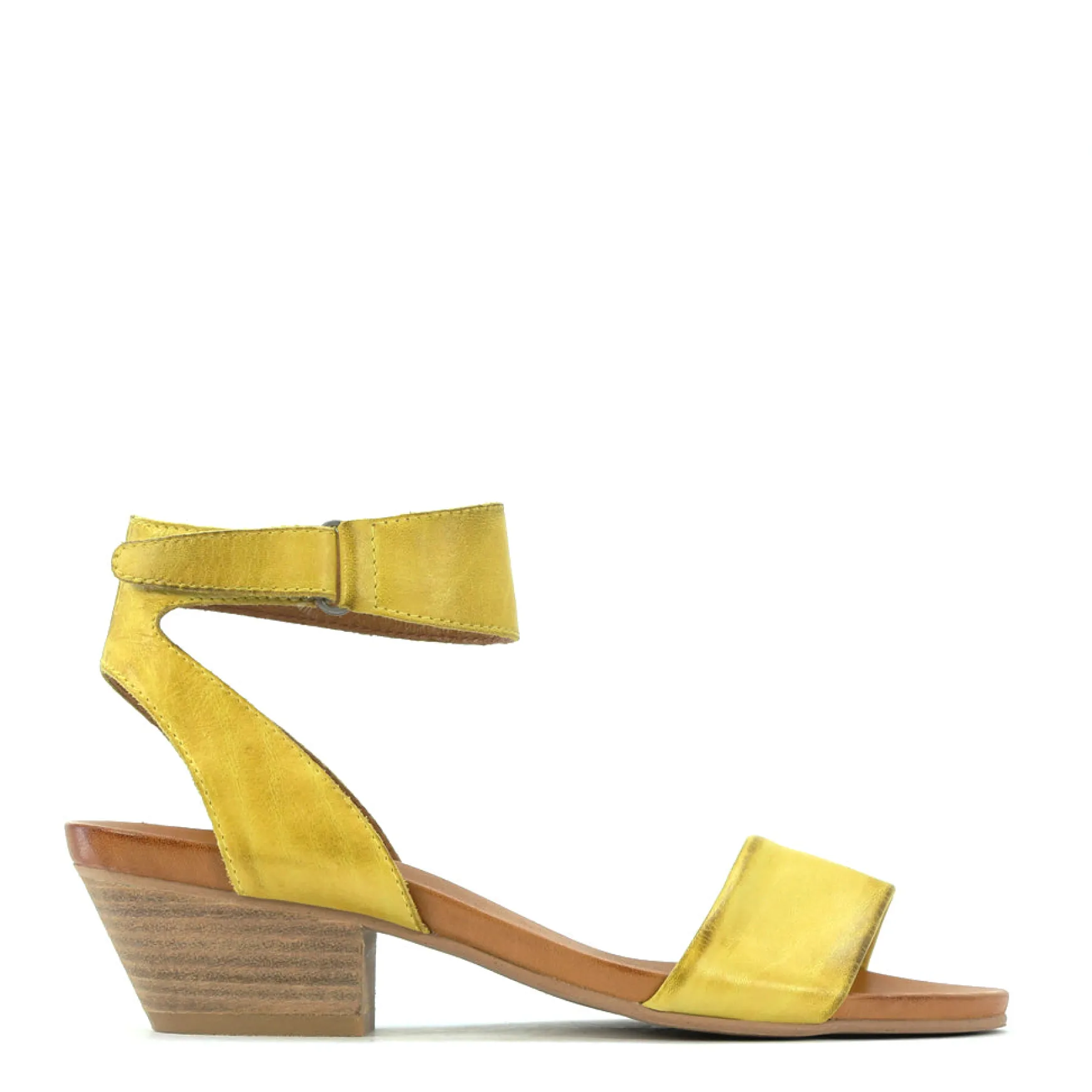 CUBO WOODEN STACK HEEL SANDALS LEATHER>EOS Footwear Store