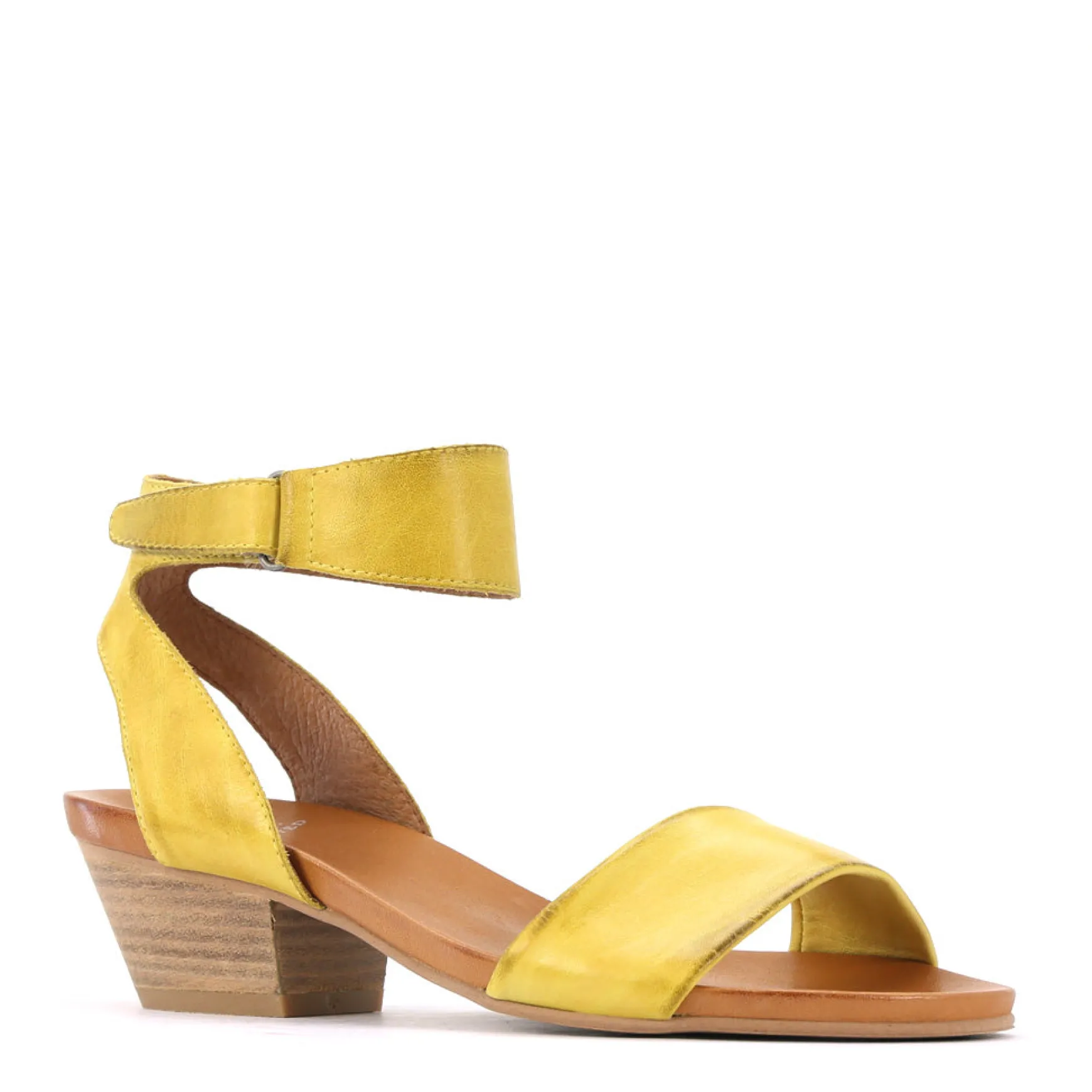 CUBO WOODEN STACK HEEL SANDALS LEATHER>EOS Footwear Store