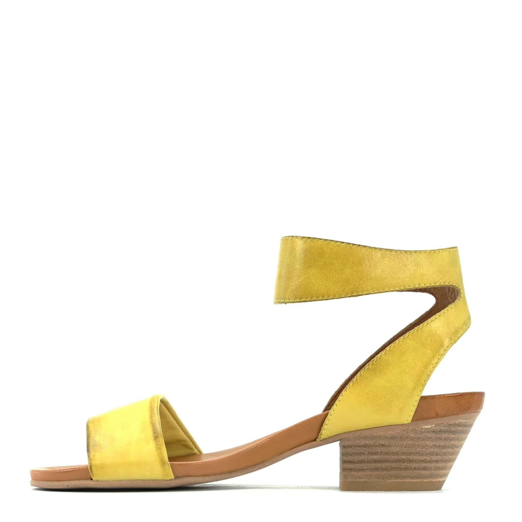 CUBO WOODEN STACK HEEL SANDALS LEATHER>EOS Footwear Store