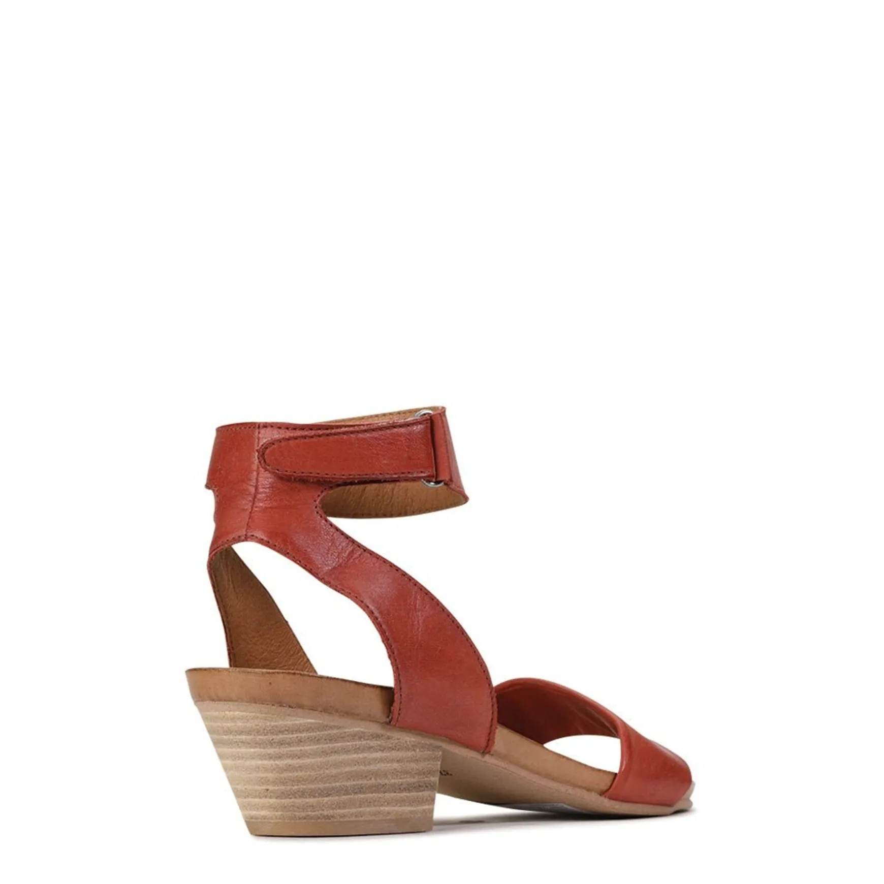 CUBO WOODEN STACK HEEL SANDALS LEATHER>EOS Footwear Store