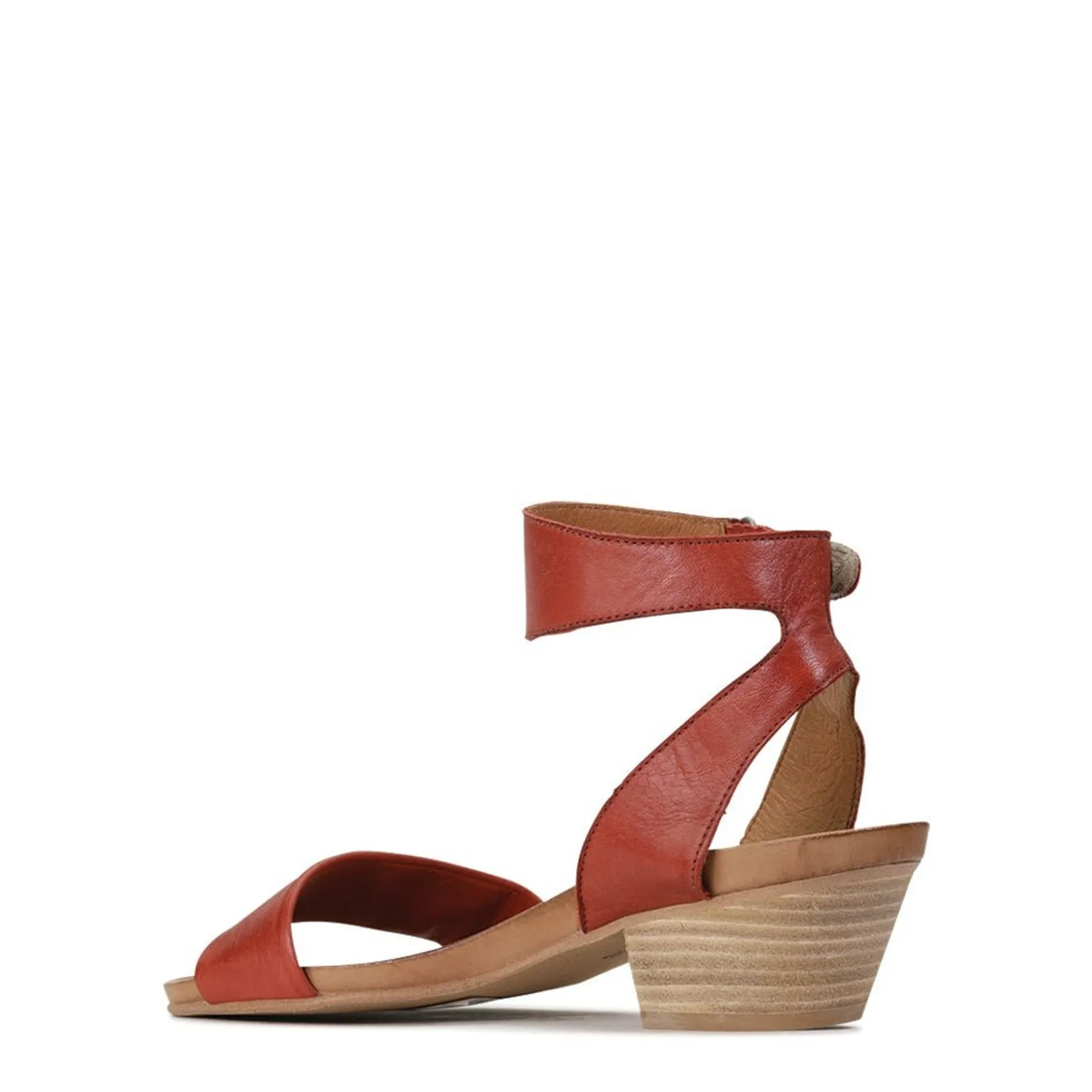 CUBO WOODEN STACK HEEL SANDALS LEATHER>EOS Footwear Store