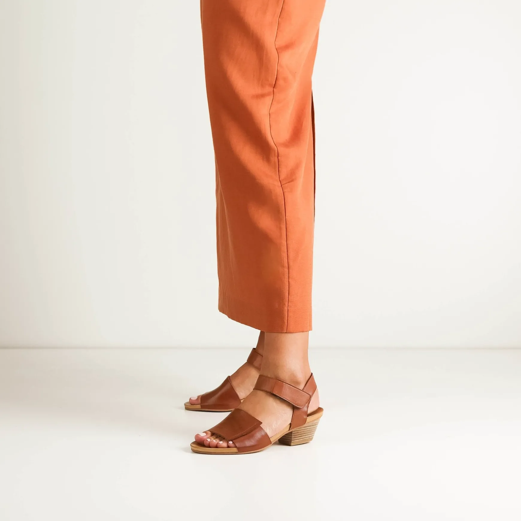 CURA ANKLE STRAP HEEL SANDALS LEATHER>EOS Footwear Sale