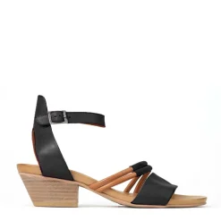 CURO ANKLE STRAP HEEL SANDALS LEATHER><noscript><img width=