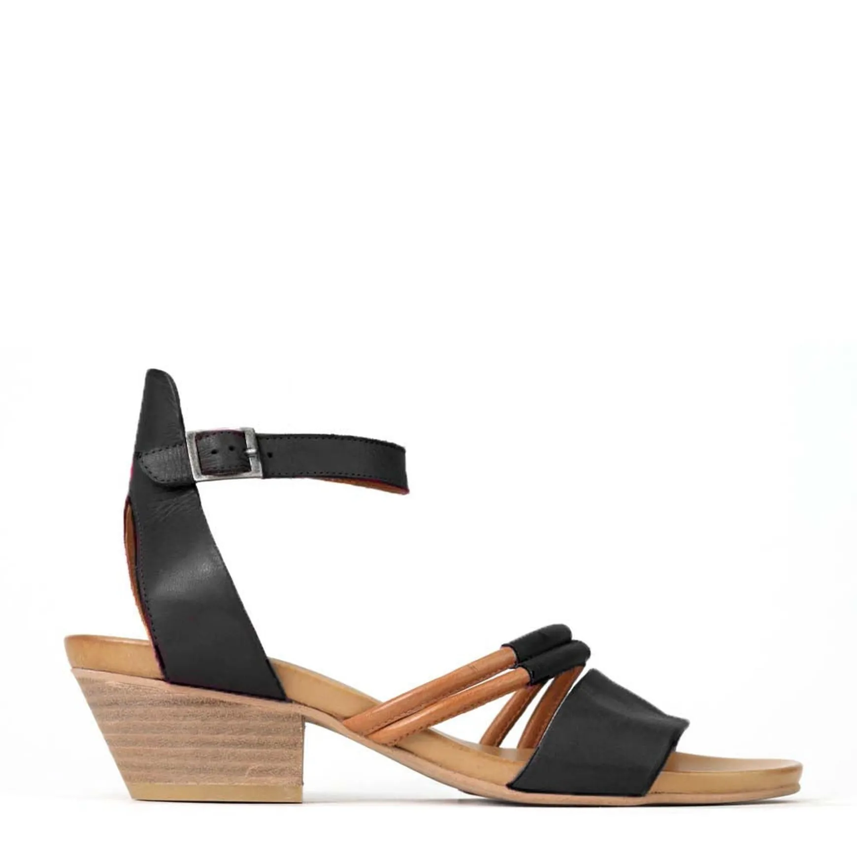 CURO ANKLE STRAP HEEL SANDALS LEATHER>EOS Footwear Discount