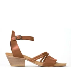 CURO ANKLE STRAP HEEL SANDALS LEATHER><noscript><img width=