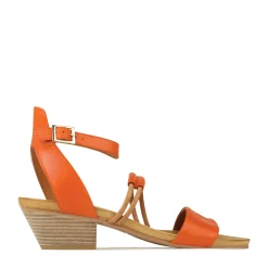 CURO ANKLE STRAP HEEL SANDALS LEATHER><noscript><img width=