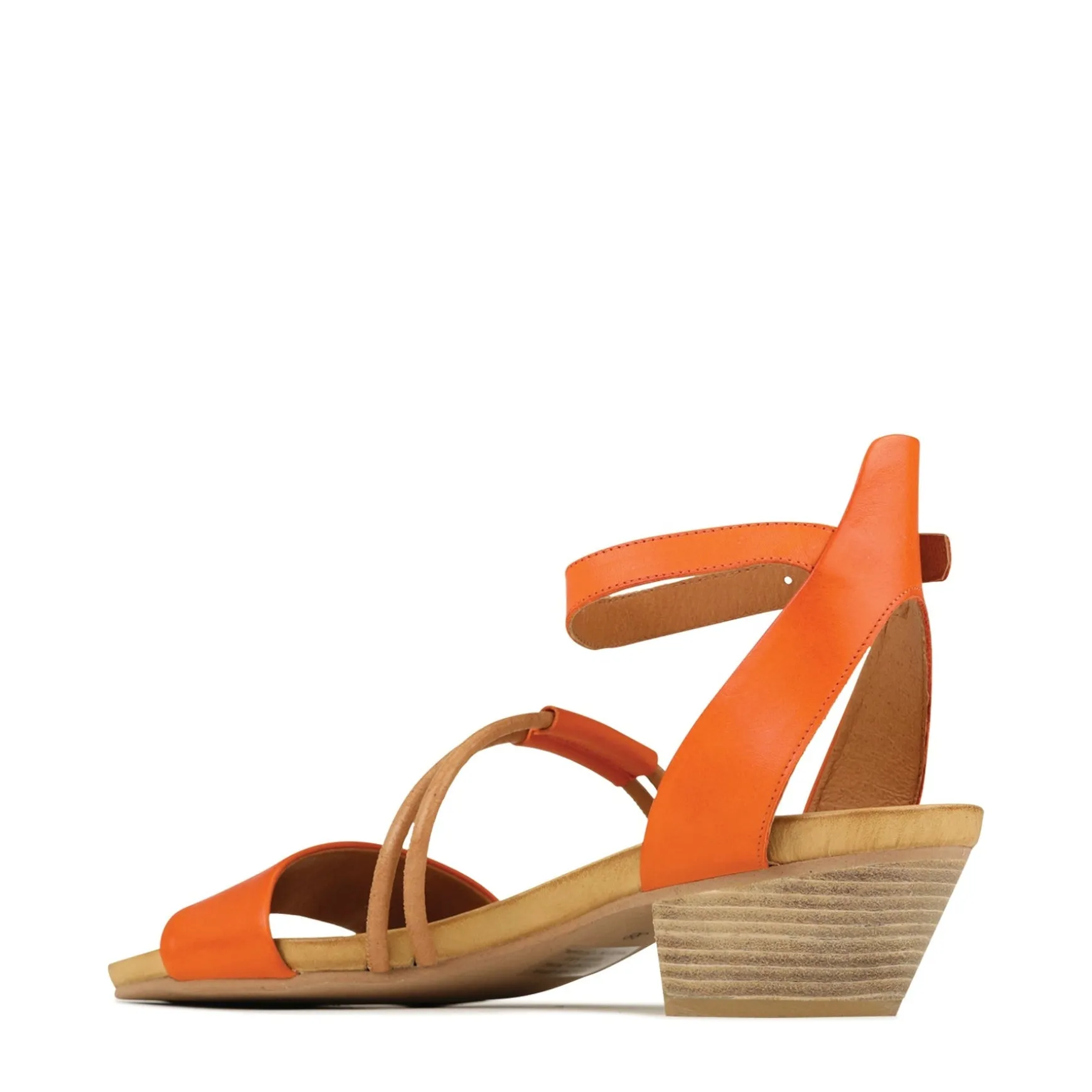 CURO ANKLE STRAP HEEL SANDALS LEATHER>EOS Footwear Discount