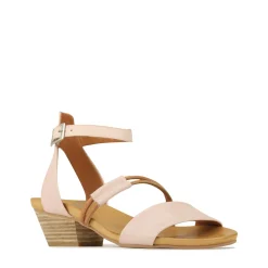 CURO ANKLE STRAP HEEL SANDALS LEATHER><noscript><img width=