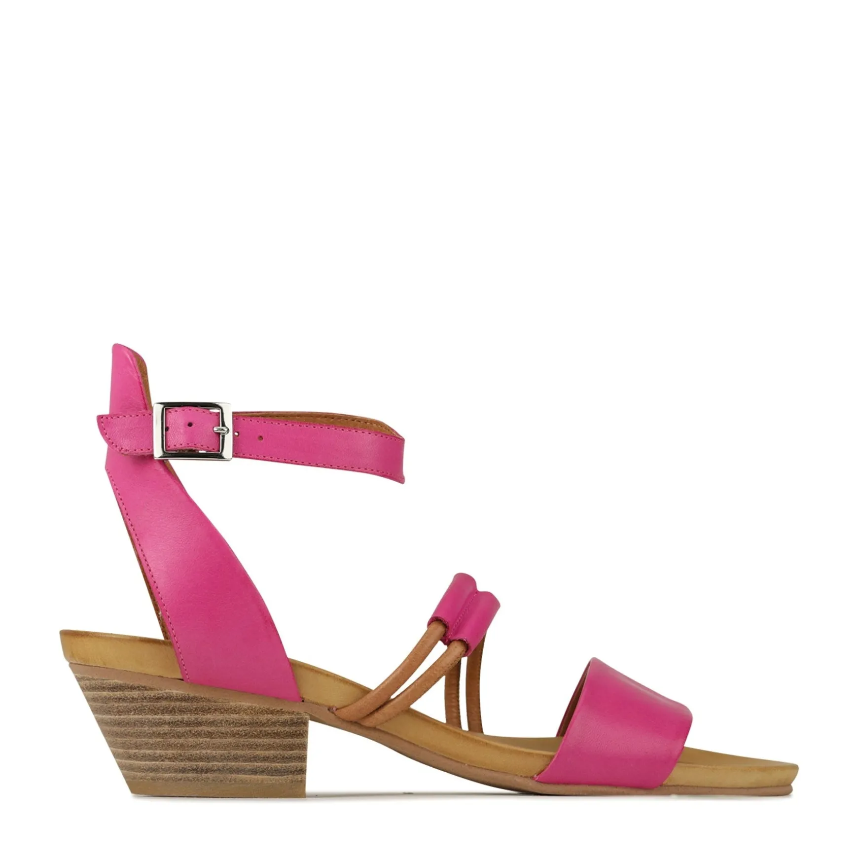 CURO ANKLE STRAP HEEL SANDALS LEATHER>EOS Footwear Discount