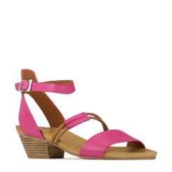 CURO ANKLE STRAP HEEL SANDALS LEATHER><noscript><img width=
