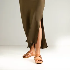 DALLAS LEATHER BUCKLE SANDAL><noscript><img width=