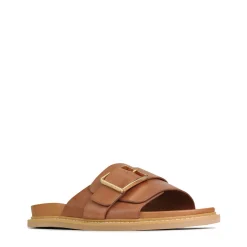DEDE SLIDE LEATHER SANDALS><noscript><img width=