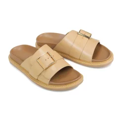 DEDE SLIDE LEATHER SANDALS><noscript><img width=