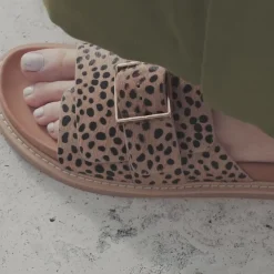 DEDE SLIDE LEATHER SANDALS><noscript><img width=
