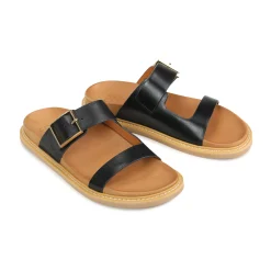 DEDRA LEATHER SANDALS><noscript><img width=