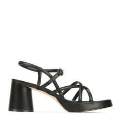 DORIANO LEATHER HEEL SANDALS>EOS Footwear Shop