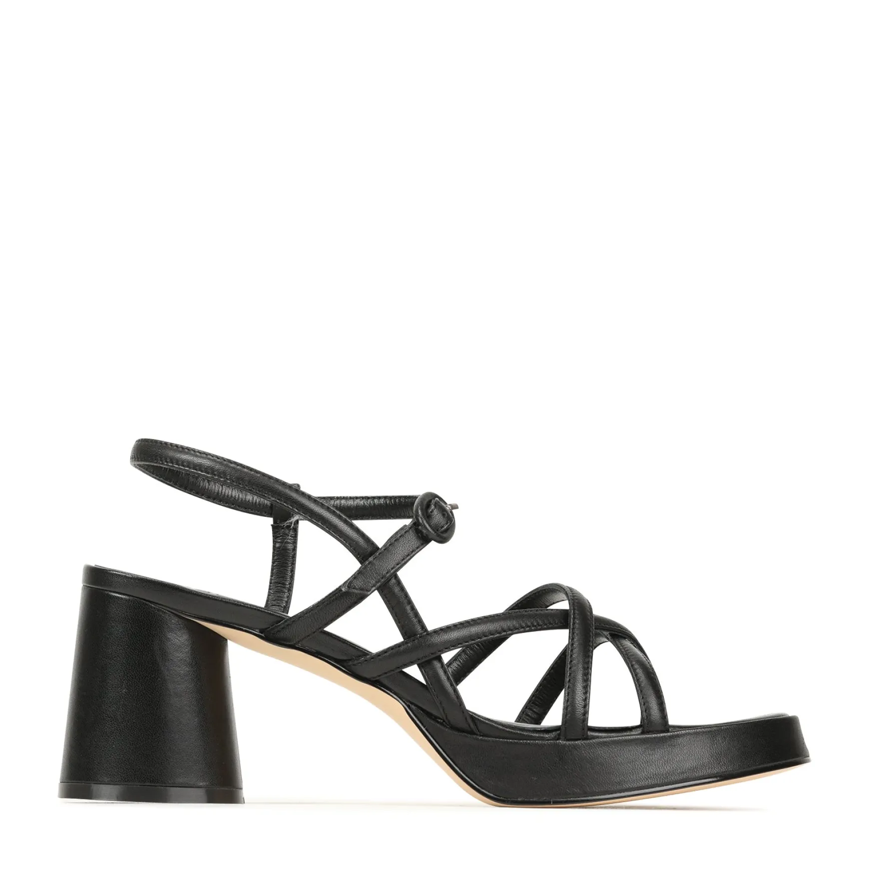 DORIANO LEATHER HEEL SANDALS>EOS Footwear Shop