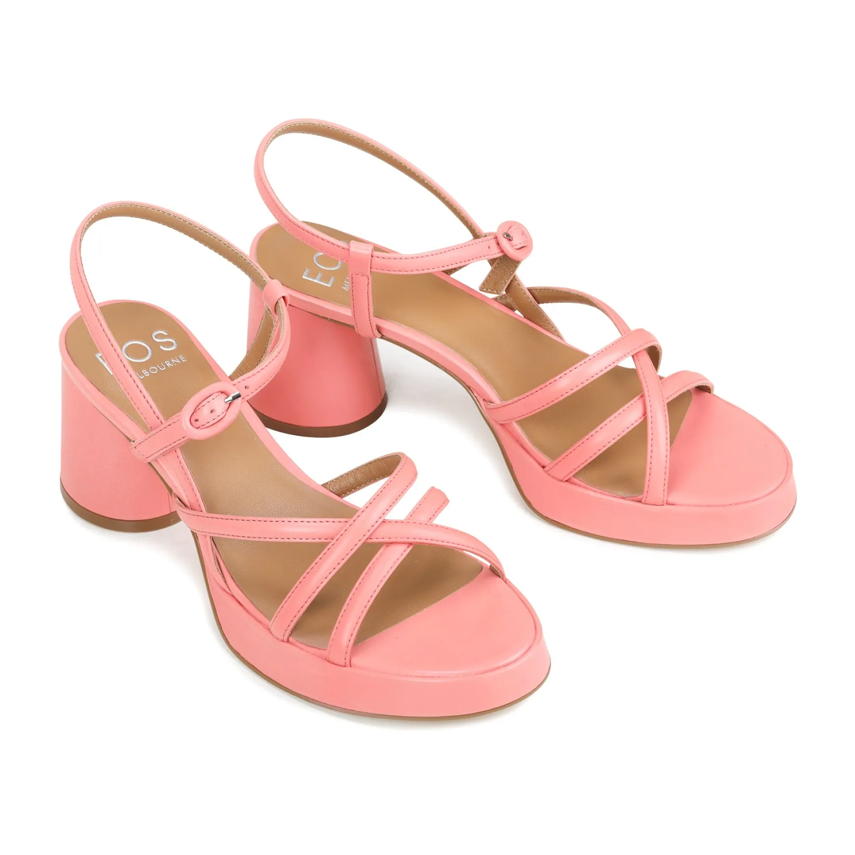 DORIANO LEATHER HEEL SANDALS>EOS Footwear Shop